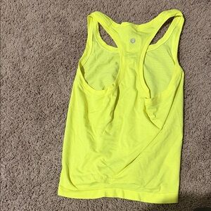 lululemon athletica Neon Yellow Tank Top